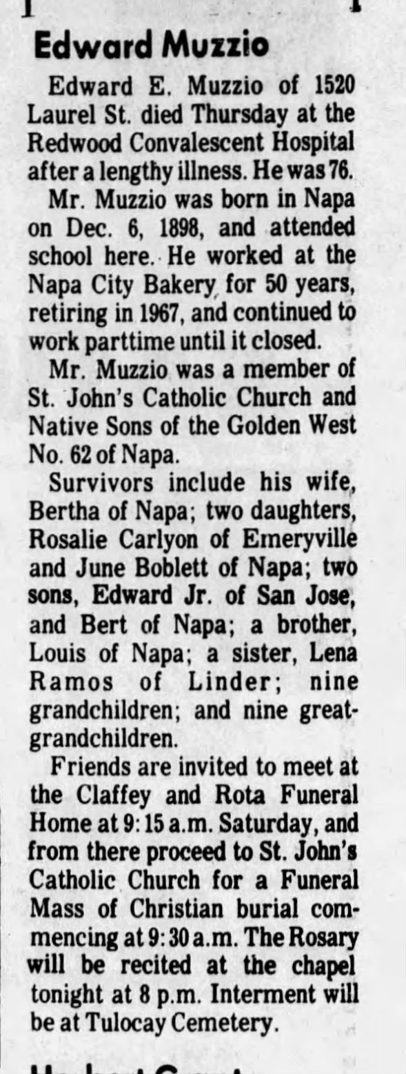 Clipping from The Napa Valley Register
